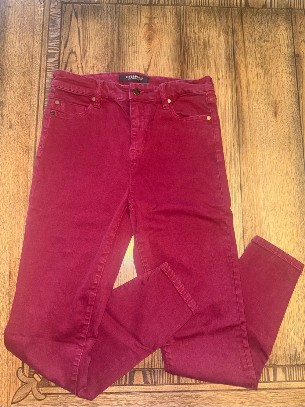 Liverpool “Red Velvet” High-Rise Skinny Jeans